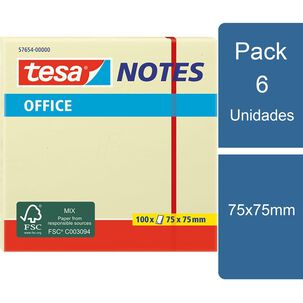Pack 6 Notas Adhesivas 75x75mm Tesa
